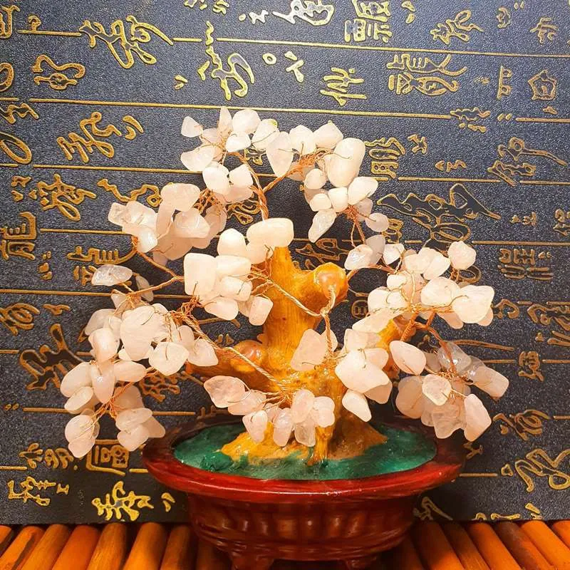 Cây tài lộc thạch anh Hồng