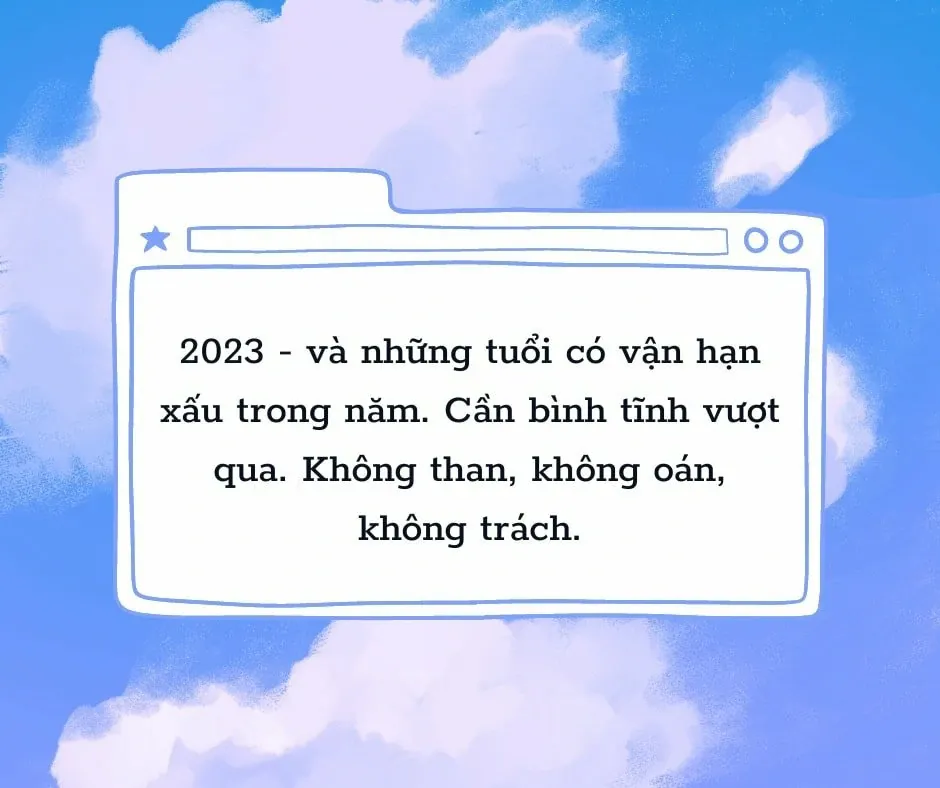 Những tuổi có vận hạn xấu năm 2023