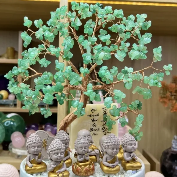 Cây bồ đề aventurine chú tiểu - cao 30cm