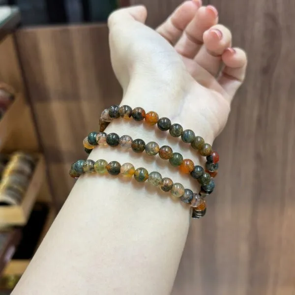 Vòng Quấn Đá Băng Ngọc Thuỷ Tảo Size 6mm