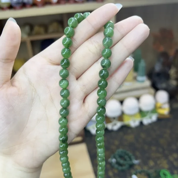 Chuỗi Vòng Cổ Đá Ngọc Bích Ít Ruồi – 7.5li
