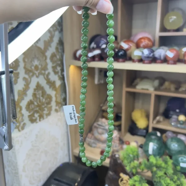 Chuỗi Vòng Cổ Đá Ngọc Bích Ít Ruồi – 7.5li