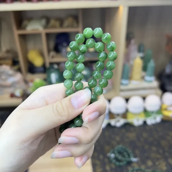 Chuỗi Vòng Cổ Đá Ngọc Bích Ít Ruồi – 7.5li