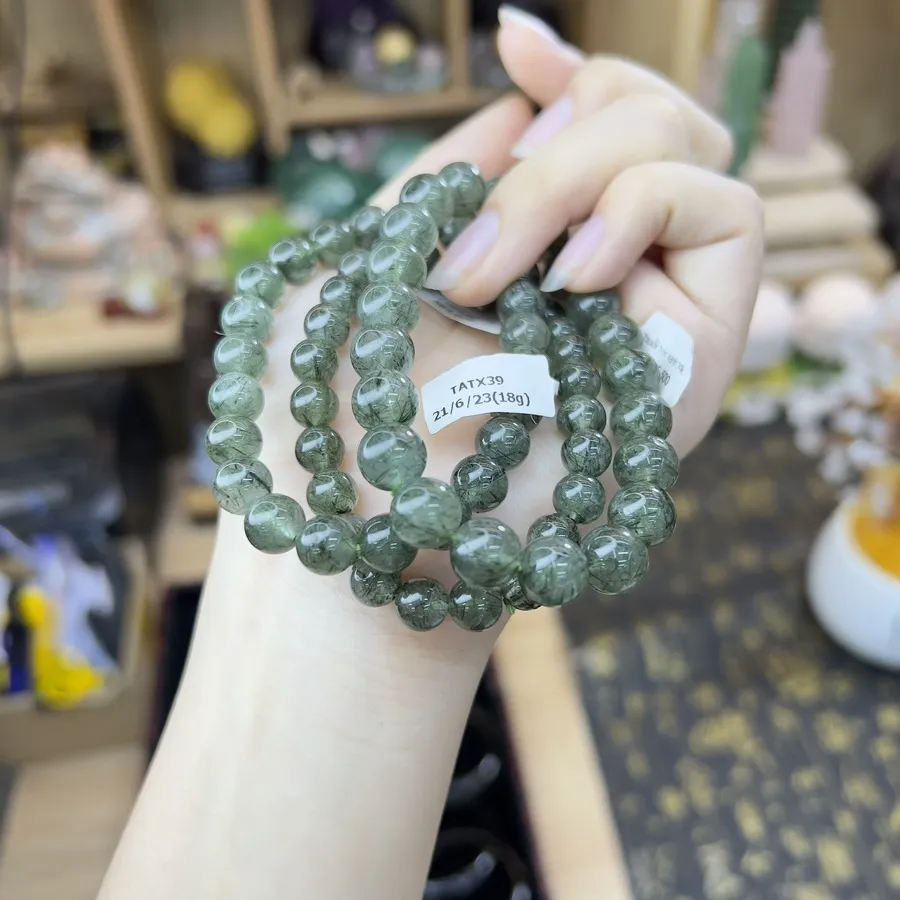Chuỗi Vòng Đá Thạch Anh Tóc Xanh 39k Chuỗi Vòng Đá Thạch Anh Tóc Xanh 39k