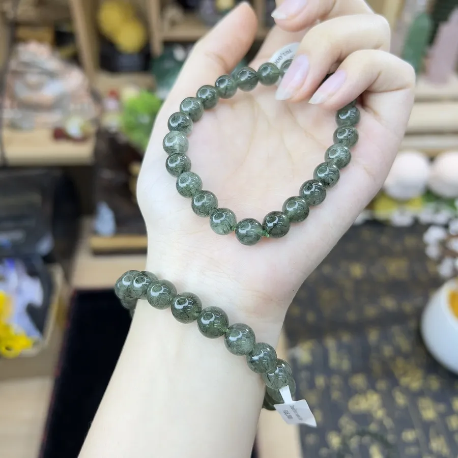 Chuỗi Vòng Đá Thạch Anh Tóc Xanh 39k Chuỗi Vòng Đá Thạch Anh Tóc Xanh 39k