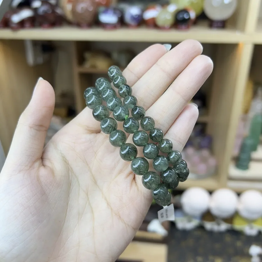 Chuỗi Vòng Đá Thạch Anh Tóc Xanh 39k Chuỗi Vòng Đá Thạch Anh Tóc Xanh 39k