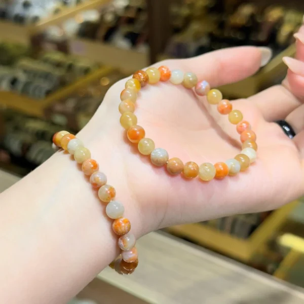 Chuỗi đơn San Hô đa sắc Size 6mm