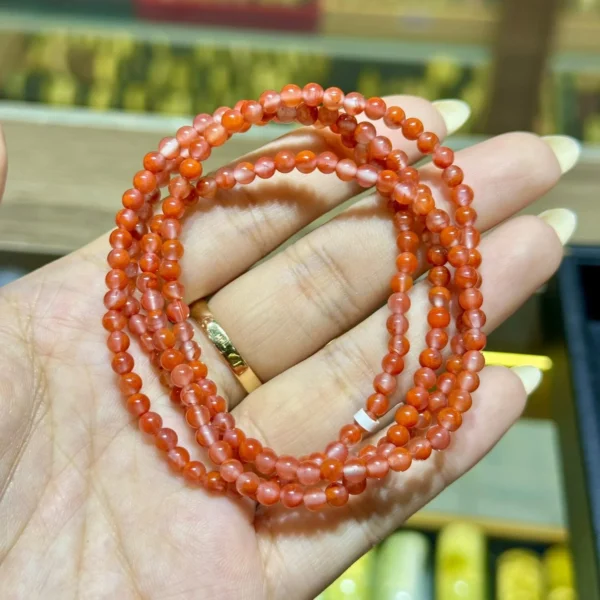Chuỗi Mã não nam hồng quấn 3mm Chuỗi Mã não nam hồng quấn 3mm - Ảnh 4