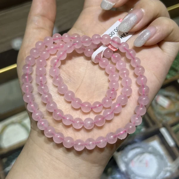 Chuỗi Thạch Anh Hồng Quấn Size 6mm
