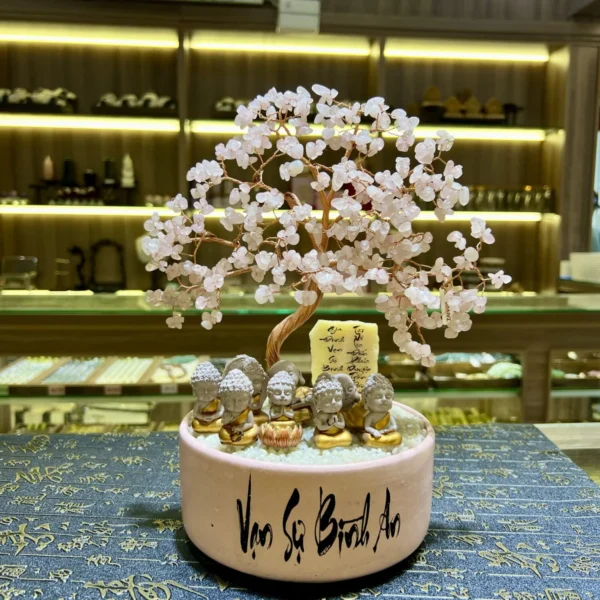 Cây bồ đề Thạch anh hồng chú tiểu – cao 30cm