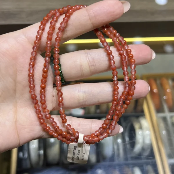 Chuỗi Mã não nam hồng quấn 3mm Chuỗi Mã não nam hồng quấn 3mm - Ảnh 5
