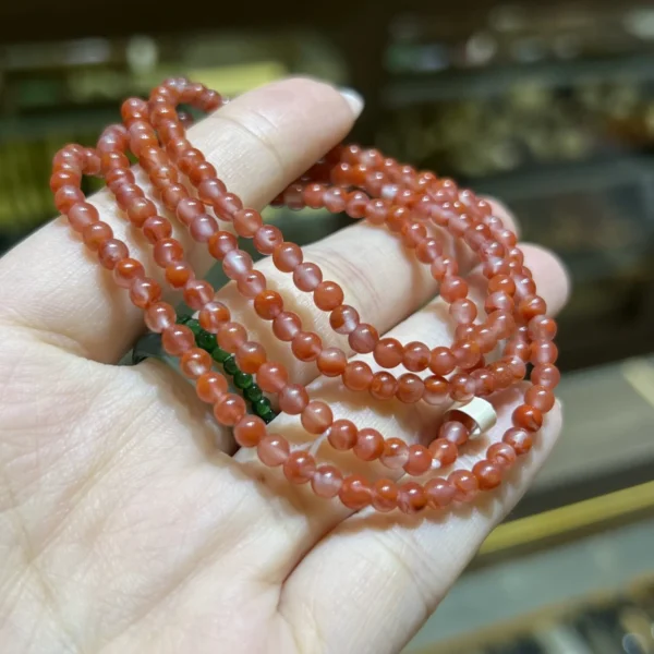 Chuỗi Mã não nam hồng quấn 3mm Chuỗi Mã não nam hồng quấn 3mm - Ảnh 7