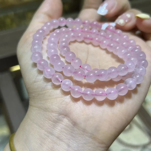 Chuỗi Thạch Anh Hồng Quấn Size 6mm