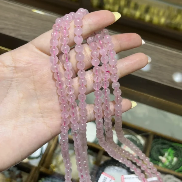 Chuỗi Thạch Anh Hồng Quấn Size 6mm