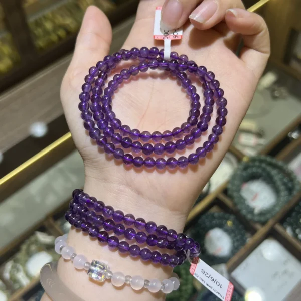 Chuỗi quấn thạch anh tím Size 5-6mm