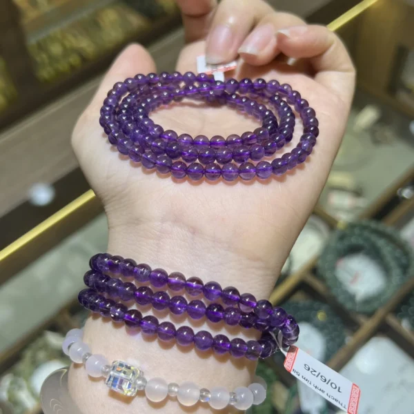 Chuỗi quấn thạch anh tím Size 5-6mm