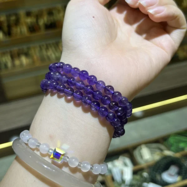 Chuỗi quấn thạch anh tím Size 5-6mm