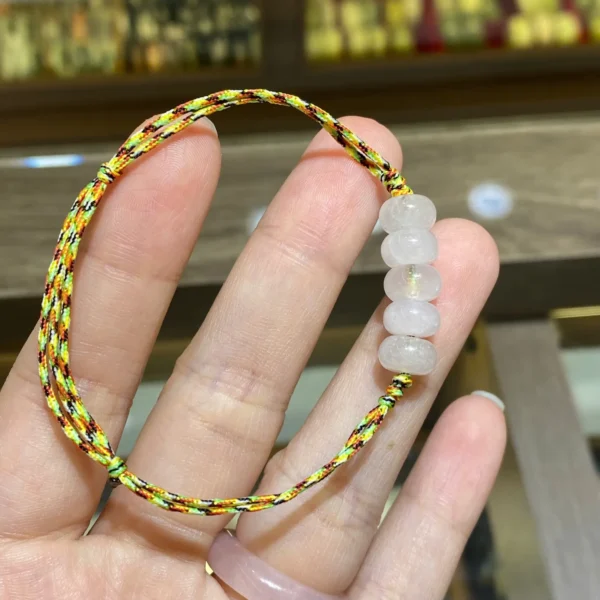 Dây điếu Thạch Anh Hồng ngũ sắc – mẫu dây rút