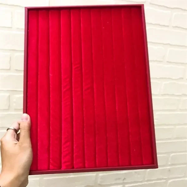 Khay nhẫn nhung lớn Đỏ