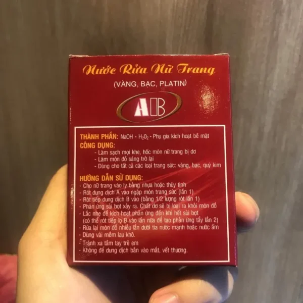 Nước Rửa Trang Sức Bạc AB 60ml Dung Dich Làm Bóng Bạc Như Mới