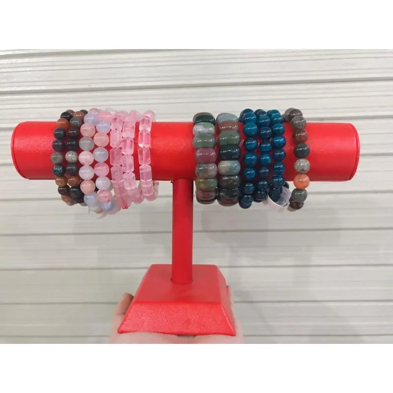 Trụ treo trang chữ T da 1 tầng trưng bày vòng tay trưng bày trang sức cao 14,5cm ngang 24,5cm Trụ treo trang chữ T da 1 tầng trưng bày vòng tay trưng bày trang sức cao 14,5cm ngang 24,5cm