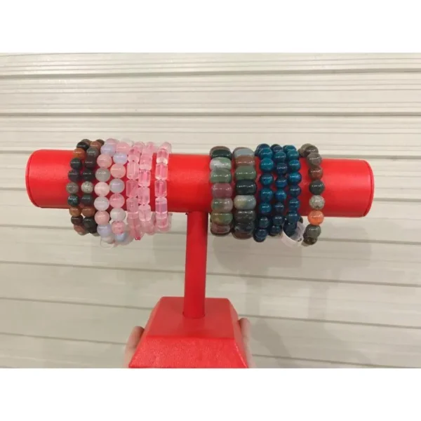 Trụ treo trang chữ T da 1 tầng trưng bày vòng tay trưng bày trang sức cao 14,5cm ngang 24,5cm Trụ treo trang chữ T da 1 tầng trưng bày vòng tay trưng bày trang sức cao 14,5cm ngang 24,5cm