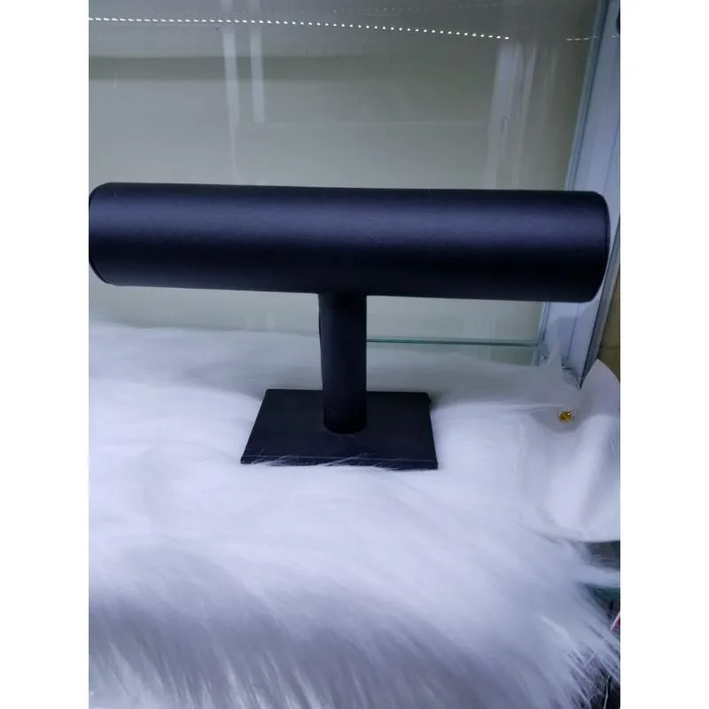 Trụ treo trang chữ T da 1 tầng trưng bày vòng tay trưng bày trang sức cao 14,5cm ngang 24,5cm Trụ treo trang chữ T da 1 tầng trưng bày vòng tay trưng bày trang sức cao 14,5cm ngang 24,5cm