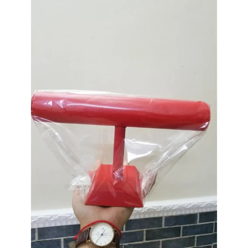 Trụ treo trang chữ T da 1 tầng trưng bày vòng tay trưng bày trang sức cao 14,5cm ngang 24,5cm Trụ treo trang chữ T da 1 tầng trưng bày vòng tay trưng bày trang sức cao 14,5cm ngang 24,5cm