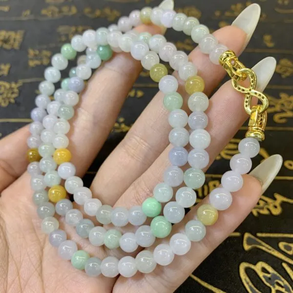 Chuỗi cổ Cẩm thạch đa bảo Size 5mm – 6mm