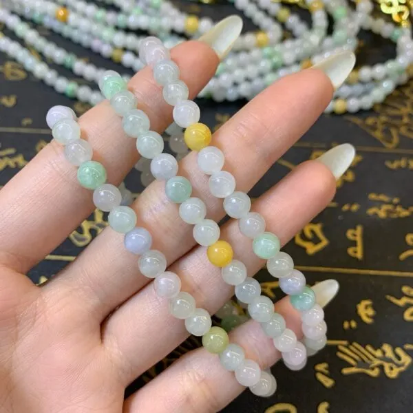 Chuỗi cổ Cẩm thạch đa bảo Size 5mm – 6mm