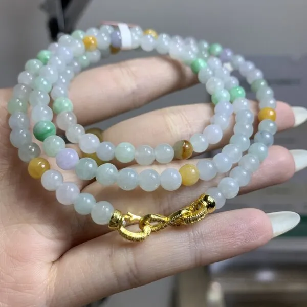 Chuỗi cổ Cẩm thạch đa bảo Size 5mm – 6mm