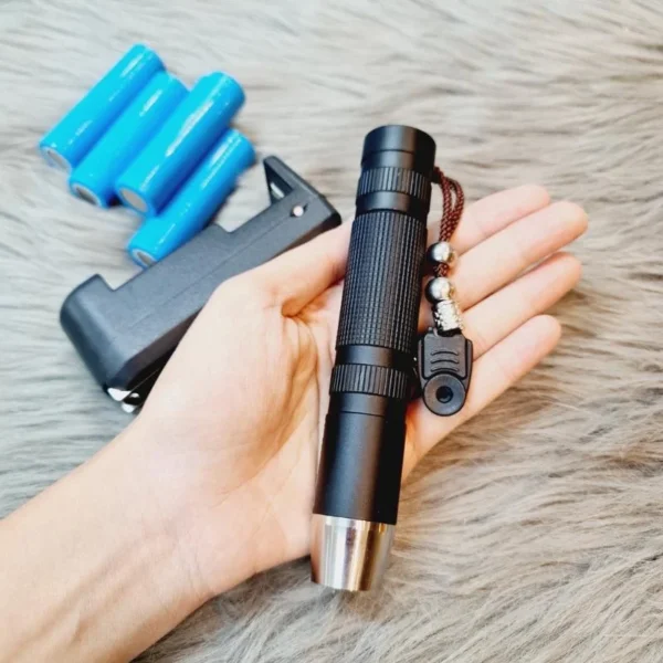 Đèn pin chuyên dụng dùng để soi đá, soi tiền giả 3 màu có tia UV cao cấp kèm sạc + PIN