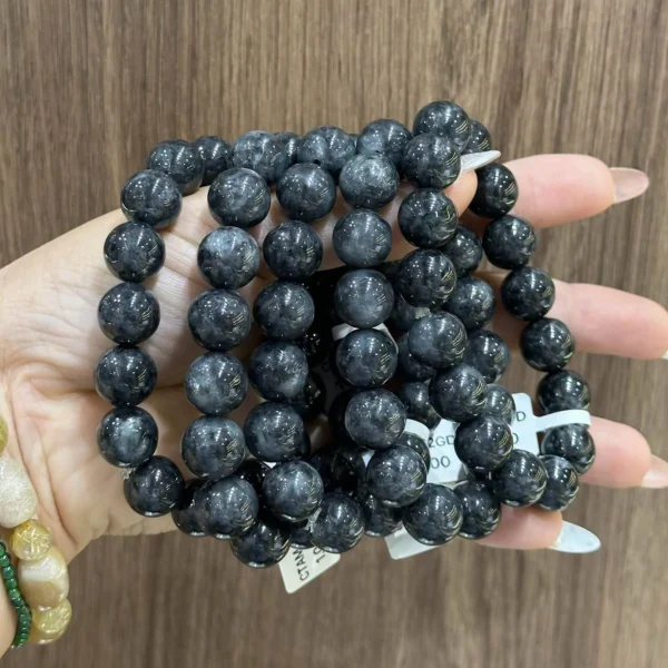 Chuỗi Cẩm Thạch Gà Đen đa dạng size hạt 7mm đến 12mm - Ảnh 4