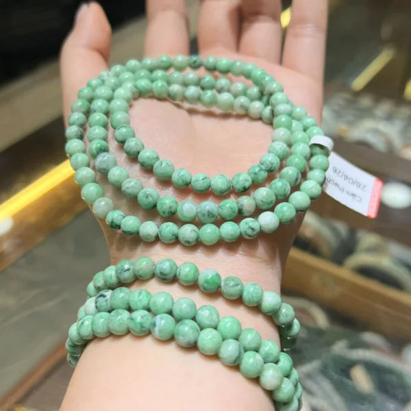 Alternative view of Chuỗi quấn Cẩm Thạch Xanh Lý Size hạt 6mm