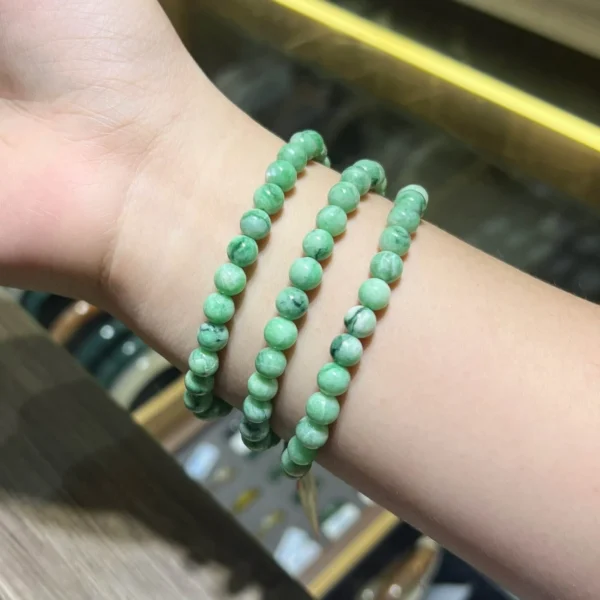 Chuỗi quấn Cẩm Thạch Xanh Lý Size hạt 6mm
