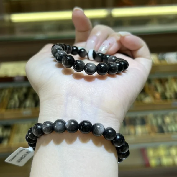 Chuỗi Obsidian nhũ trắng đa dạng size hạt Chuỗi Obsidian nhũ trắng đa dạng size hạt - Ảnh 4
