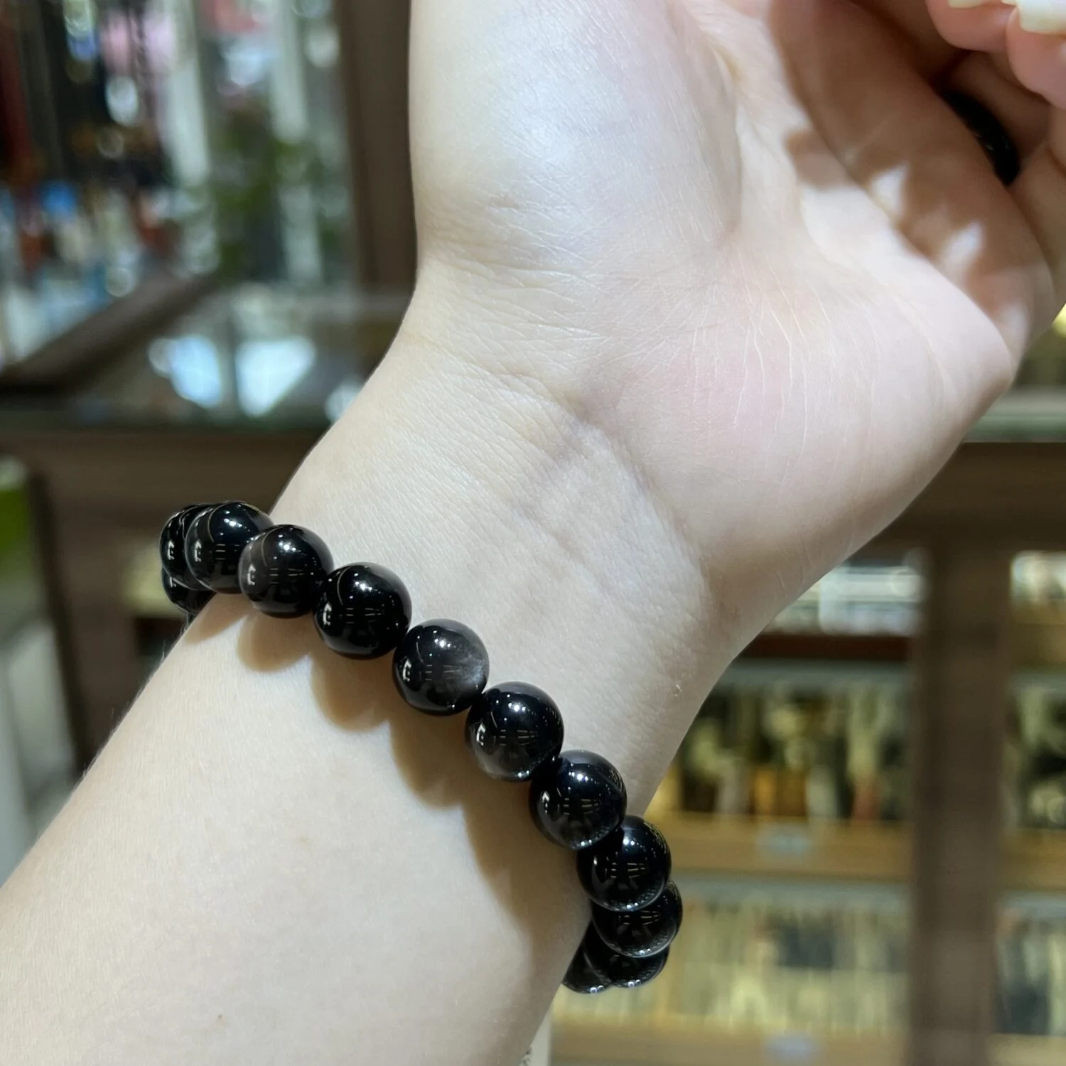 Chuỗi Obsidian nhũ trắng đa dạng size hạt Chuỗi Obsidian nhũ trắng đa dạng size hạt - Ảnh 8