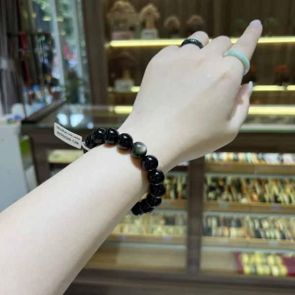Chuỗi Obsidian nhũ vàng đa dạng size hạt Chuỗi Obsidian nhũ vàng đa dạng size hạt - Ảnh 7